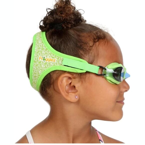 Frogglez Anti-Fog Swimming Swim 1Goggles for Kids Under 10 (Ages 3-10) Green - Picture 1 of 2